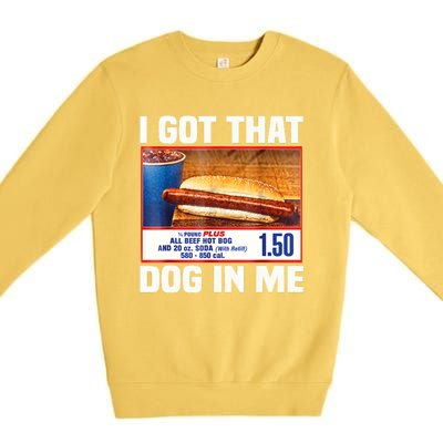 I Gotthat Dog In Me Funny Hotdogs Combo 4th Of July Dad Mom Premium Crewneck Sweatshirt