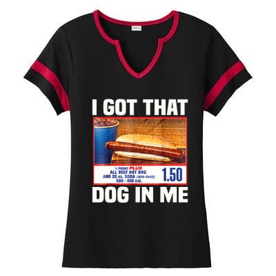 I Gotthat Dog In Me Funny Hotdogs Combo 4th Of July Dad Mom Ladies Halftime Notch Neck Tee