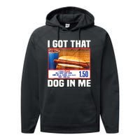 I Gotthat Dog In Me Funny Hotdogs Combo 4th Of July Dad Mom Performance Fleece Hoodie