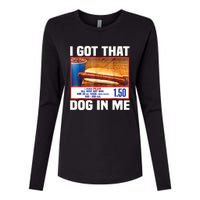 I Gotthat Dog In Me Funny Hotdogs Combo 4th Of July Dad Mom Womens Cotton Relaxed Long Sleeve T-Shirt