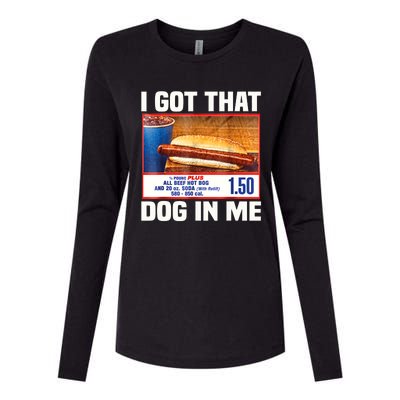 I Gotthat Dog In Me Funny Hotdogs Combo 4th Of July Dad Mom Womens Cotton Relaxed Long Sleeve T-Shirt