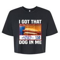 I Gotthat Dog In Me Funny Hotdogs Combo 4th Of July Dad Mom Bella+Canvas Jersey Crop Tee