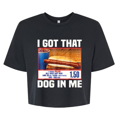 I Gotthat Dog In Me Funny Hotdogs Combo 4th Of July Dad Mom Bella+Canvas Jersey Crop Tee