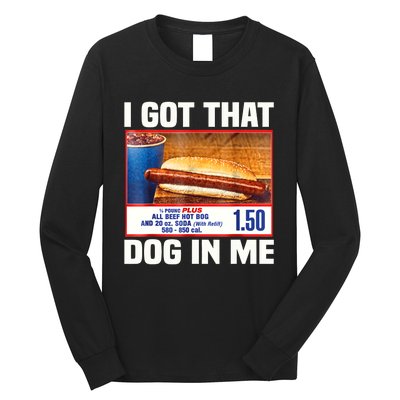 I Gotthat Dog In Me Funny Hotdogs Combo 4th Of July Dad Mom Long Sleeve Shirt