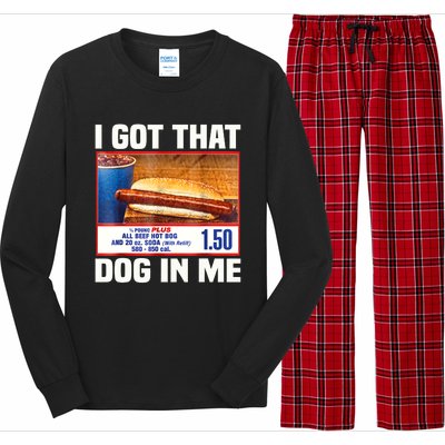 I Gotthat Dog In Me Funny Hotdogs Combo 4th Of July Dad Mom Long Sleeve Pajama Set