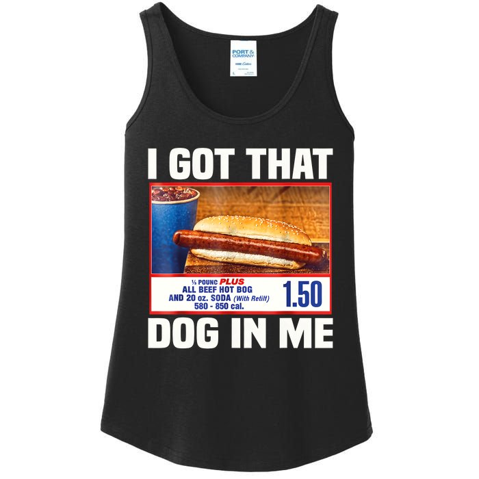 I Gotthat Dog In Me Funny Hotdogs Combo 4th Of July Dad Mom Ladies Essential Tank