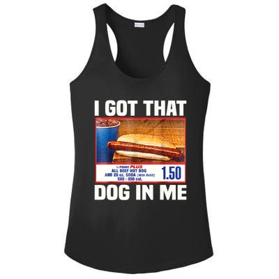 I Gotthat Dog In Me Funny Hotdogs Combo 4th Of July Dad Mom Ladies PosiCharge Competitor Racerback Tank