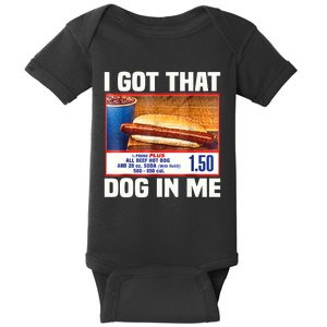 I Gotthat Dog In Me Funny Hotdogs Combo 4th Of July Dad Mom Baby Bodysuit