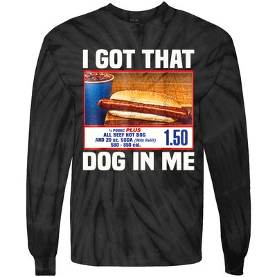 I Gotthat Dog In Me Funny Hotdogs Combo 4th Of July Dad Mom Tie-Dye Long Sleeve Shirt