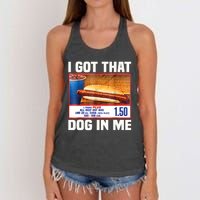 I Gotthat Dog In Me Funny Hotdogs Combo 4th Of July Dad Mom Women's Knotted Racerback Tank