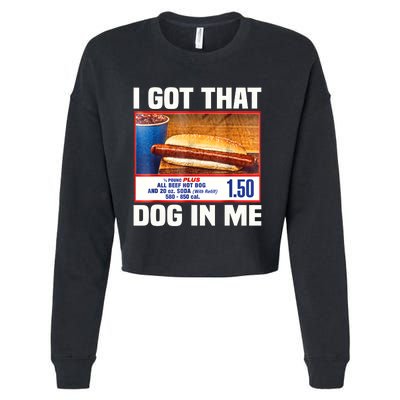 I Gotthat Dog In Me Funny Hotdogs Combo 4th Of July Dad Mom Cropped Pullover Crew