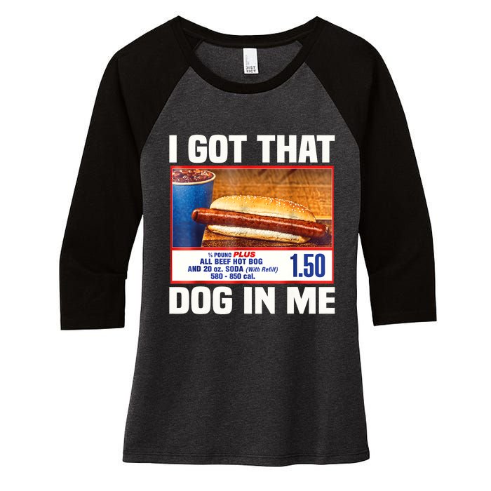 I Gotthat Dog In Me Funny Hotdogs Combo 4th Of July Dad Mom Women's Tri-Blend 3/4-Sleeve Raglan Shirt