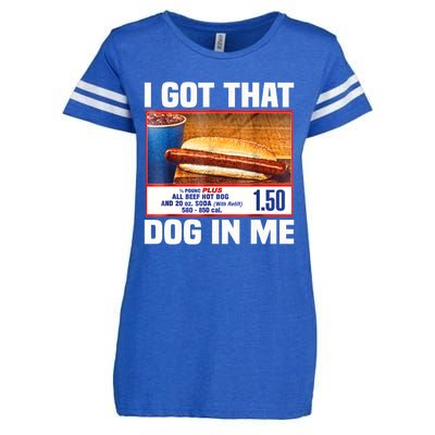 I Gotthat Dog In Me Funny Hotdogs Combo 4th Of July Dad Mom Enza Ladies Jersey Football T-Shirt