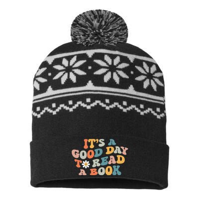 It's Good Day To Read Book Funny Library Reading Lovers (1) USA-Made Snowflake Beanie