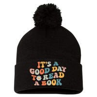 It's Good Day To Read Book Funny Library Reading Lovers (1) Pom Pom 12in Knit Beanie