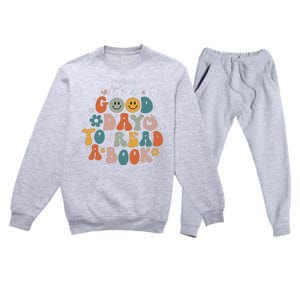 It's Good Day To Read Book Funny Library Reading Lovers Premium Crewneck Sweatsuit Set