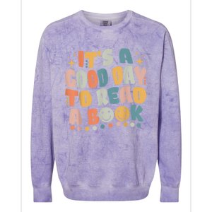 ItS Good Day To Read Book Funny Library Reading Lovers Colorblast Crewneck Sweatshirt