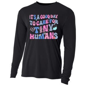 Its Good Day To Care For Tiny Human Nurse Health Care Cooling Performance Long Sleeve Crew