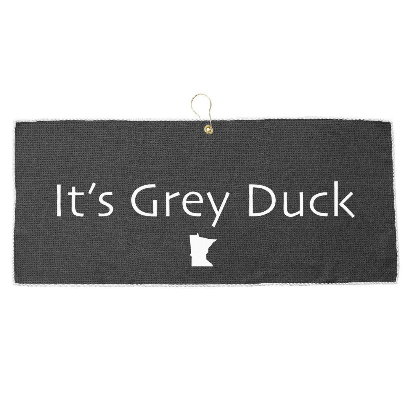 ItS Grey Duck Funny Minnesota Gift Gray Mn Nice Large Microfiber Waffle Golf Towel