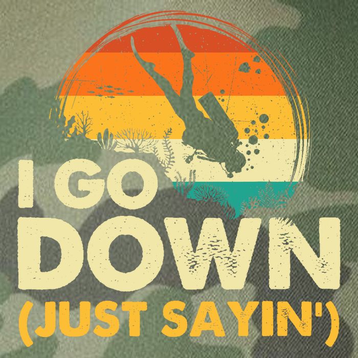 I Go Down Scuba Diver Diving Instructor Underwater Legacy Tie Dye Trucker Hat