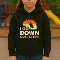 I Go Down Scuba Diver Diving Instructor Underwater Kids Hoodie