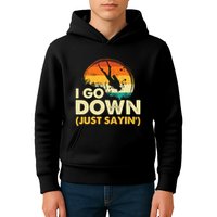 I Go Down Scuba Diver Diving Instructor Underwater Kids Hoodie