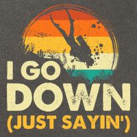 I Go Down Scuba Diver Diving Instructor Underwater Cotton Canvas Backpack