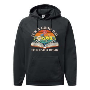 Its Good Day To Read Book Funny Library Reading Lovers Performance Fleece Hoodie