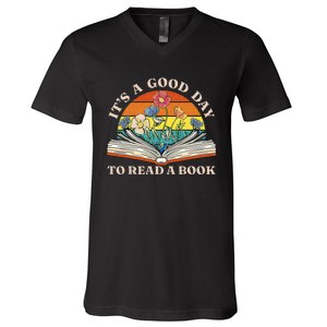 Its Good Day To Read Book Funny Library Reading Lovers V-Neck T-Shirt