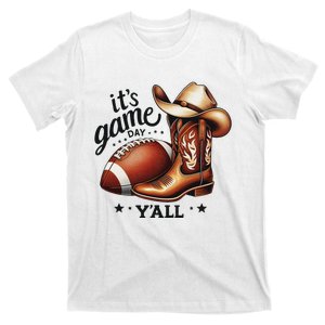 ItS Game Day YAll Football Boots Cowboy T-Shirt