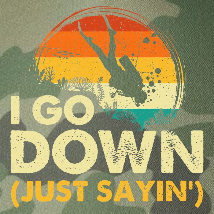 I Go Down Scuba Diver Diving Instructor Underwater Legacy Tie Dye Trucker Hat