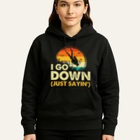 I Go Down Scuba Diver Diving Instructor Underwater Hoodie