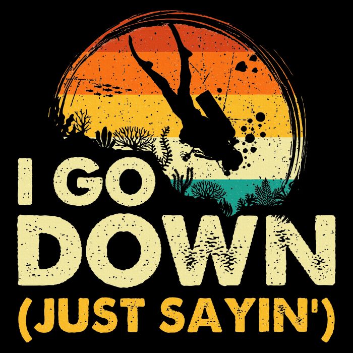I Go Down Scuba Diver Diving Instructor Underwater Backpack