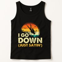 I Go Down Scuba Diver Diving Instructor Underwater Tank Top