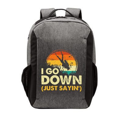 I Go Down Scuba Diver Diving Instructor Underwater Vector Backpack