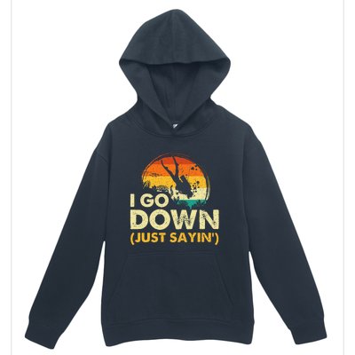 I Go Down Scuba Diver Diving Instructor Underwater Urban Pullover Hoodie