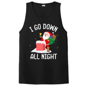 I Go Down All Night Santa In A Chimney Funny Christmas Humor Gift PosiCharge Competitor Tank