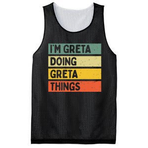 IM Greta Doing Greta Things Funny Personalized Quote Mesh Reversible Basketball Jersey Tank