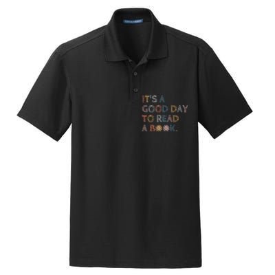 Its Good Day To Read Book Funny Library Reading Lovers Vintage Dry Zone Grid Polo