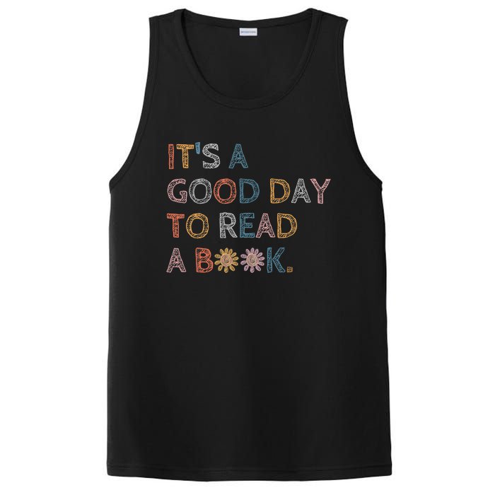 Its Good Day To Read Book Funny Library Reading Lovers Vintage PosiCharge Competitor Tank