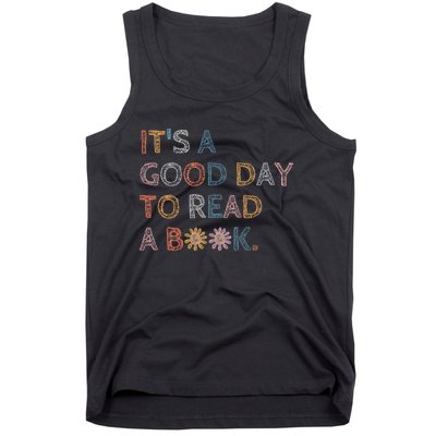 Its Good Day To Read Book Funny Library Reading Lovers Vintage Tank Top