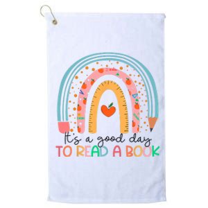 Its Good Day To Read Book Funny Library Reading Lovers Platinum Collection Golf Towel