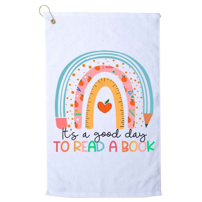 Its Good Day To Read Book Funny Library Reading Lovers Platinum Collection Golf Towel