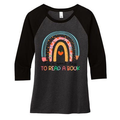 Its Good Day To Read Book Funny Library Reading Lovers Women's Tri-Blend 3/4-Sleeve Raglan Shirt