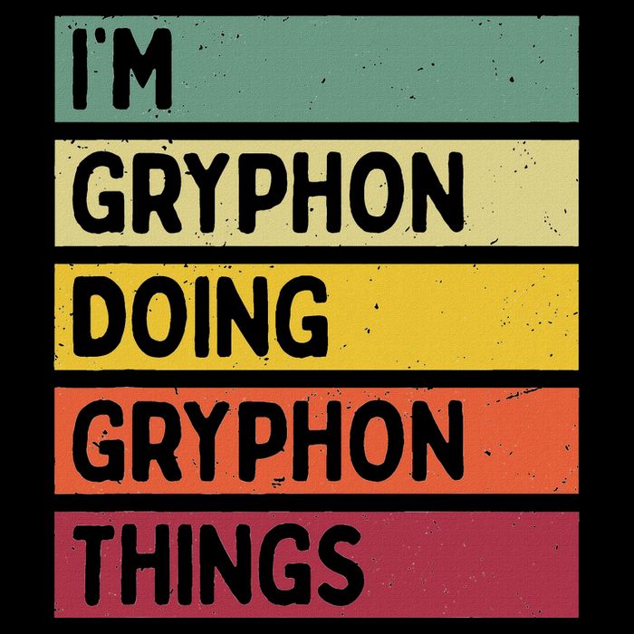 IM Gryphon Doing Gryphon Things Funny Personalized Quote Cooling Performance Crew T-Shirt