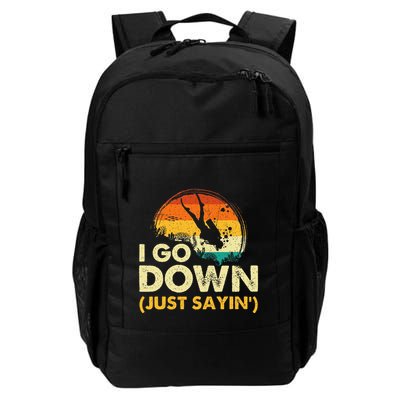 I Go Down Scuba Diver Diving Instructor Underwater Backpack