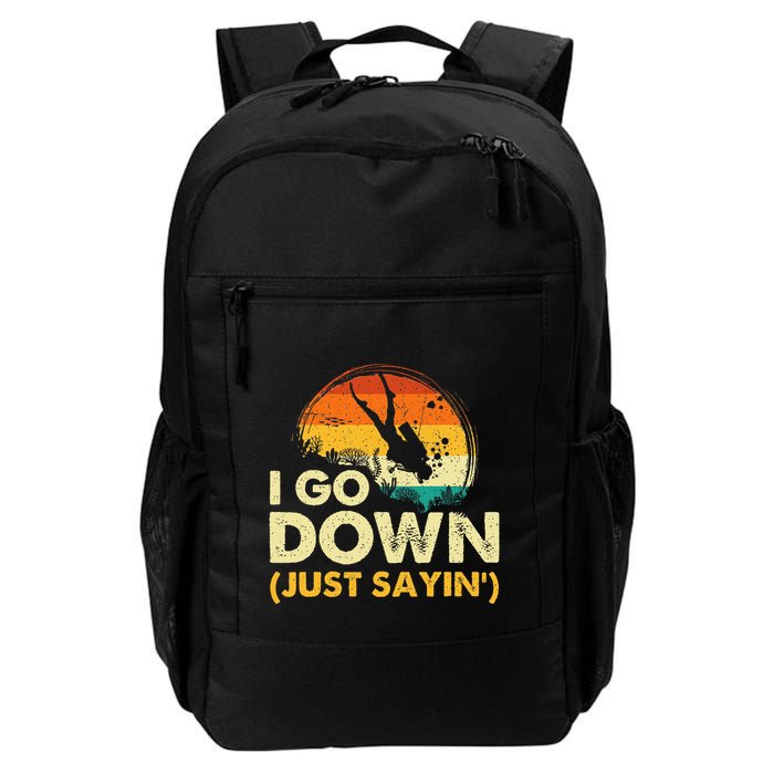 I Go Down Scuba Diver Diving Instructor Underwater Backpack