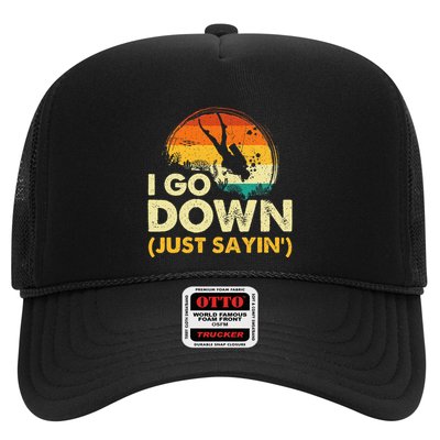I Go Down Scuba Diver Diving Instructor Underwater Trucker Hat