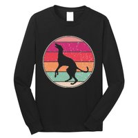 Intage Greyhound Dog Retro Pet Lover Dog Mom Distressed Long Sleeve Shirt