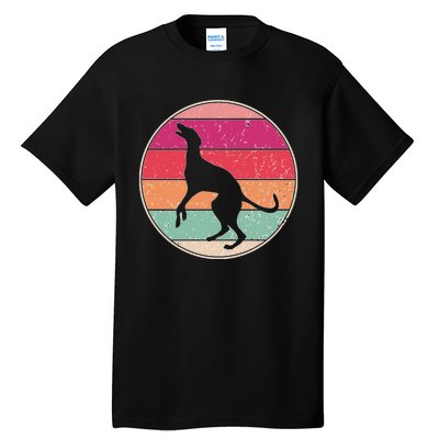 Intage Greyhound Dog Retro Pet Lover Dog Mom Distressed Tall T-Shirt